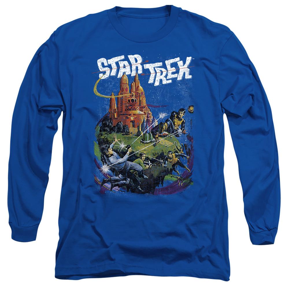 Royal Blue - Side - Star Trek Unisex Adult Battle Vulcan T-Shirt
