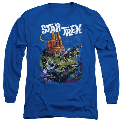 Royal Blue - Side - Star Trek Unisex Adult Battle Vulcan T-Shirt