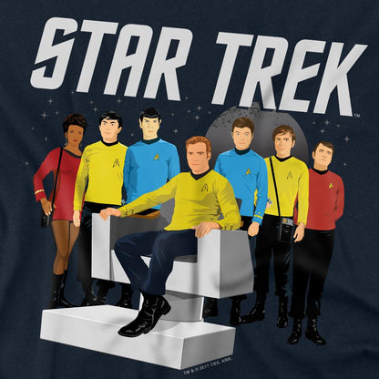 Navy - Back - Star Trek Unisex Adult Vector Crew T-Shirt