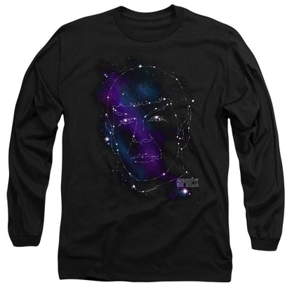 Black - Side - Star Trek Unisex Adult Spock Constellations T-Shirt