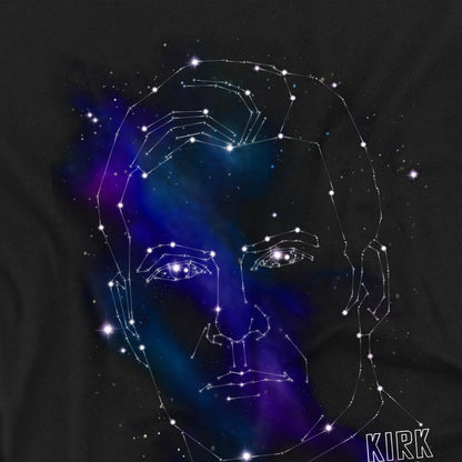 Black - Back - Star Trek Unisex Adult Captain Kirk Constellations T-Shirt