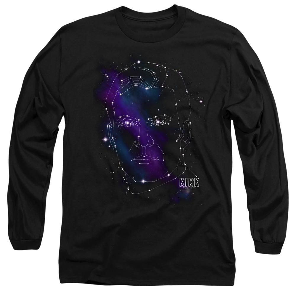 Black - Side - Star Trek Unisex Adult Captain Kirk Constellations T-Shirt