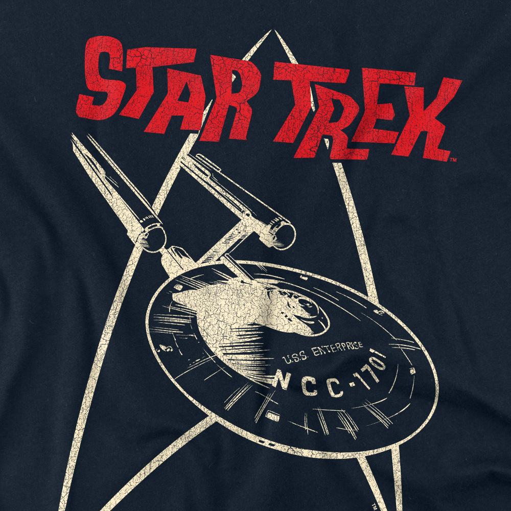 Navy - Back - Star Trek Unisex Adult Ship Symbol T-Shirt