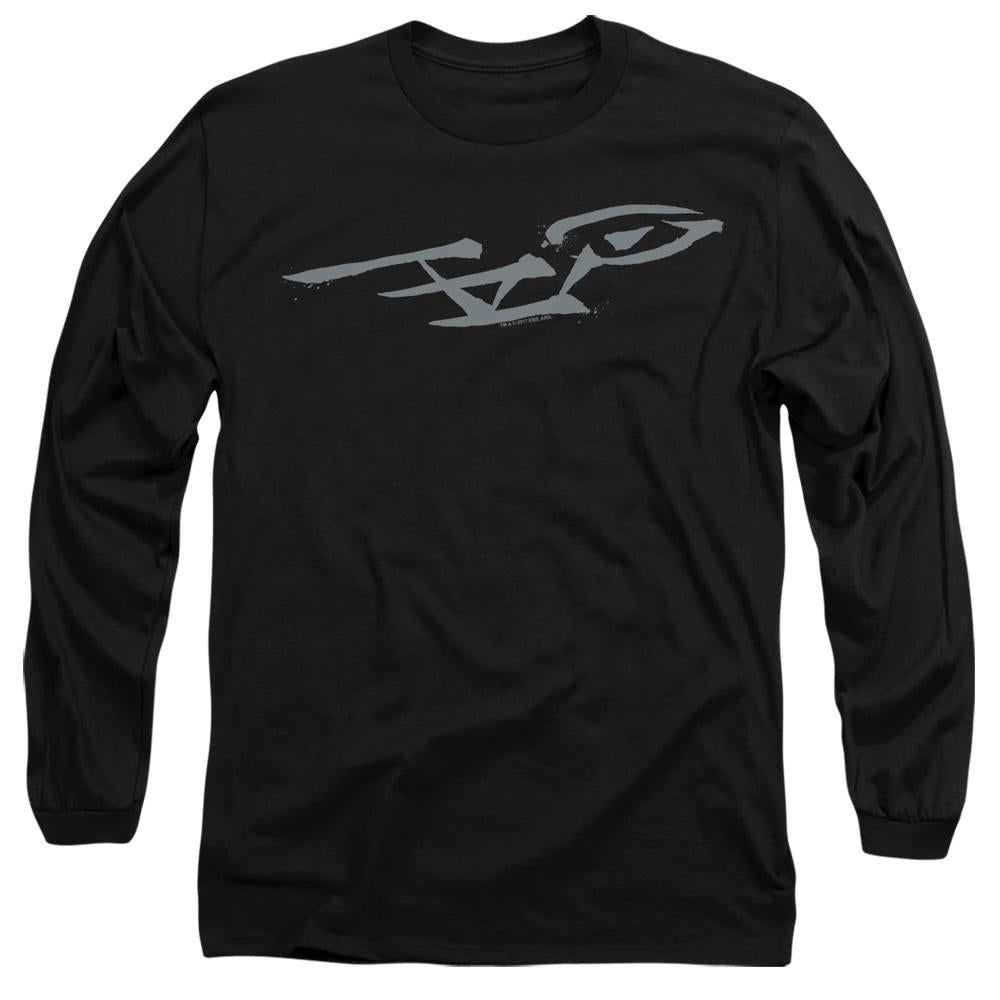 Black - Side - Star Trek Unisex Adult Bushwork Enterprise T-Shirt