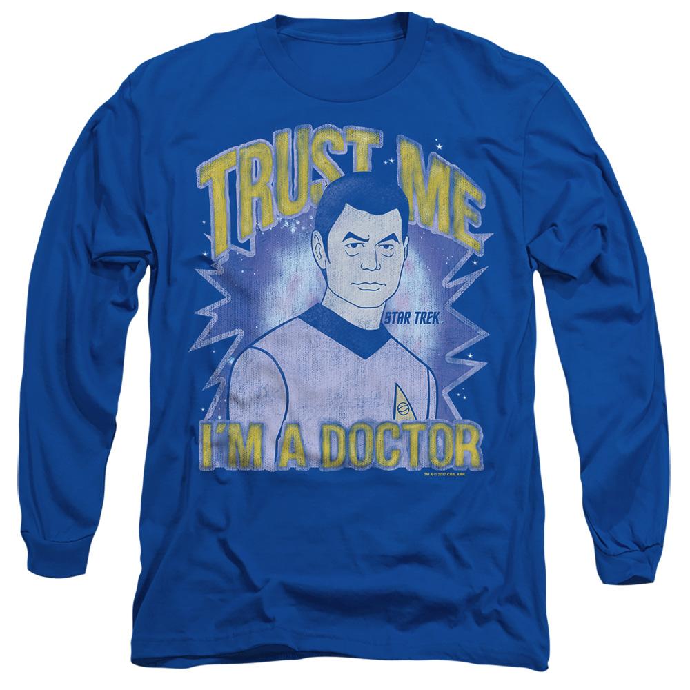 Royal Blue - Side - Star Trek Unisex Adult Doctor T-Shirt