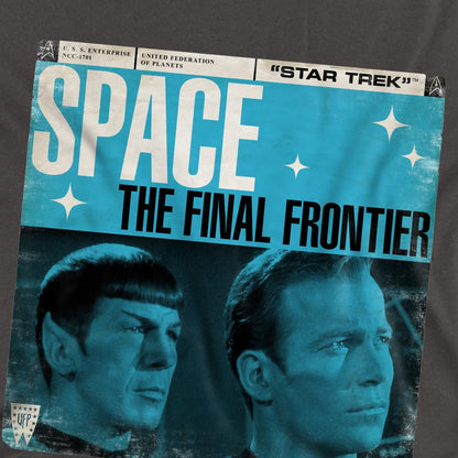 Charcoal - Back - Star Trek Unisex Adult Final Frontier Cover T-Shirt