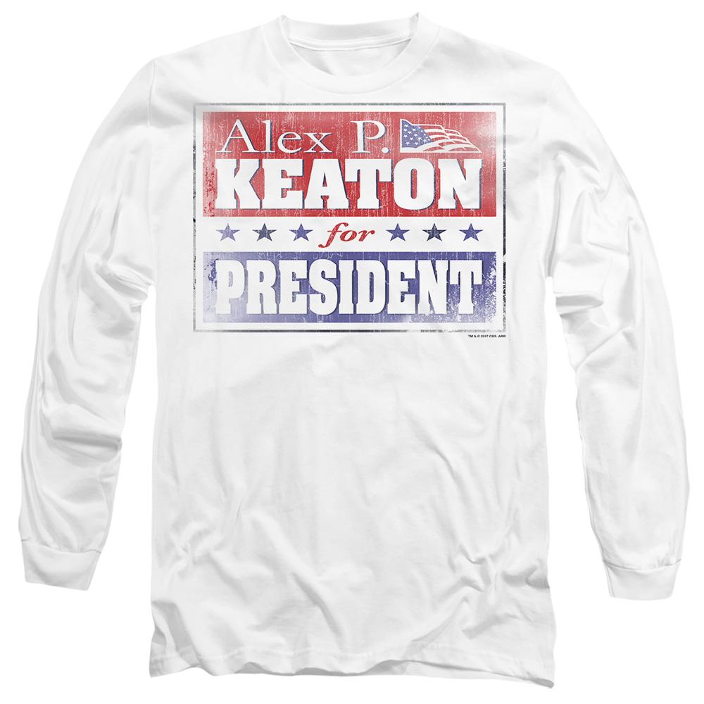 White - Front - Family Ties Unisex Adult Alex for President T-Shirt