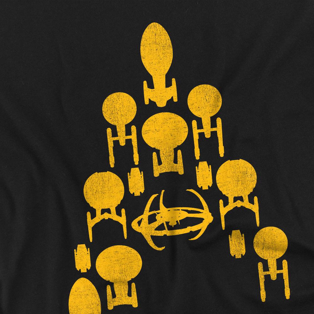 Black - Back - Star Trek Unisex Adult Ship Delta T-Shirt