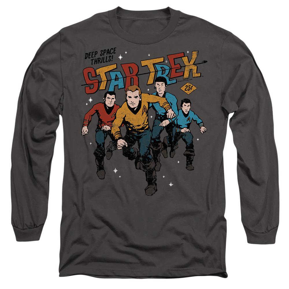 Charcoal - Side - Star Trek Unisex Adult Deep Space Thrills T-Shirt