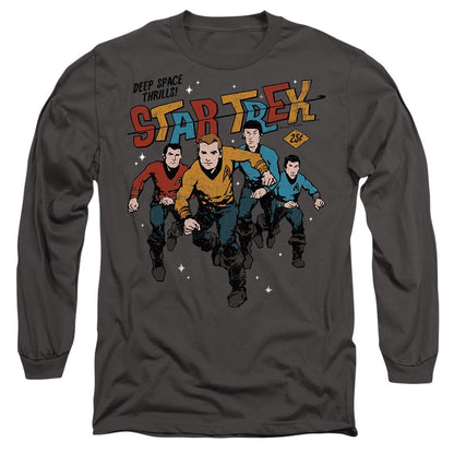 Charcoal - Side - Star Trek Unisex Adult Deep Space Thrills T-Shirt
