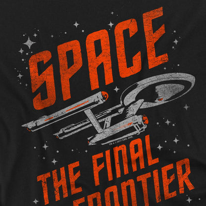Black - Back - Star Trek Unisex Adult Space Travel T-Shirt