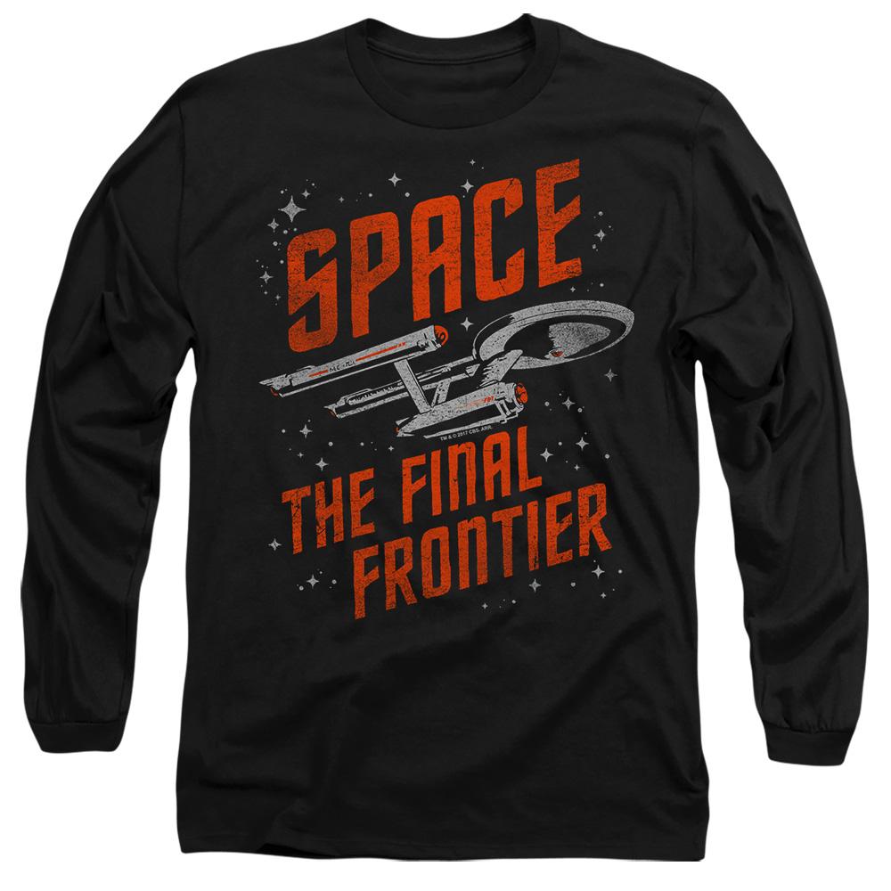Black - Side - Star Trek Unisex Adult Space Travel T-Shirt