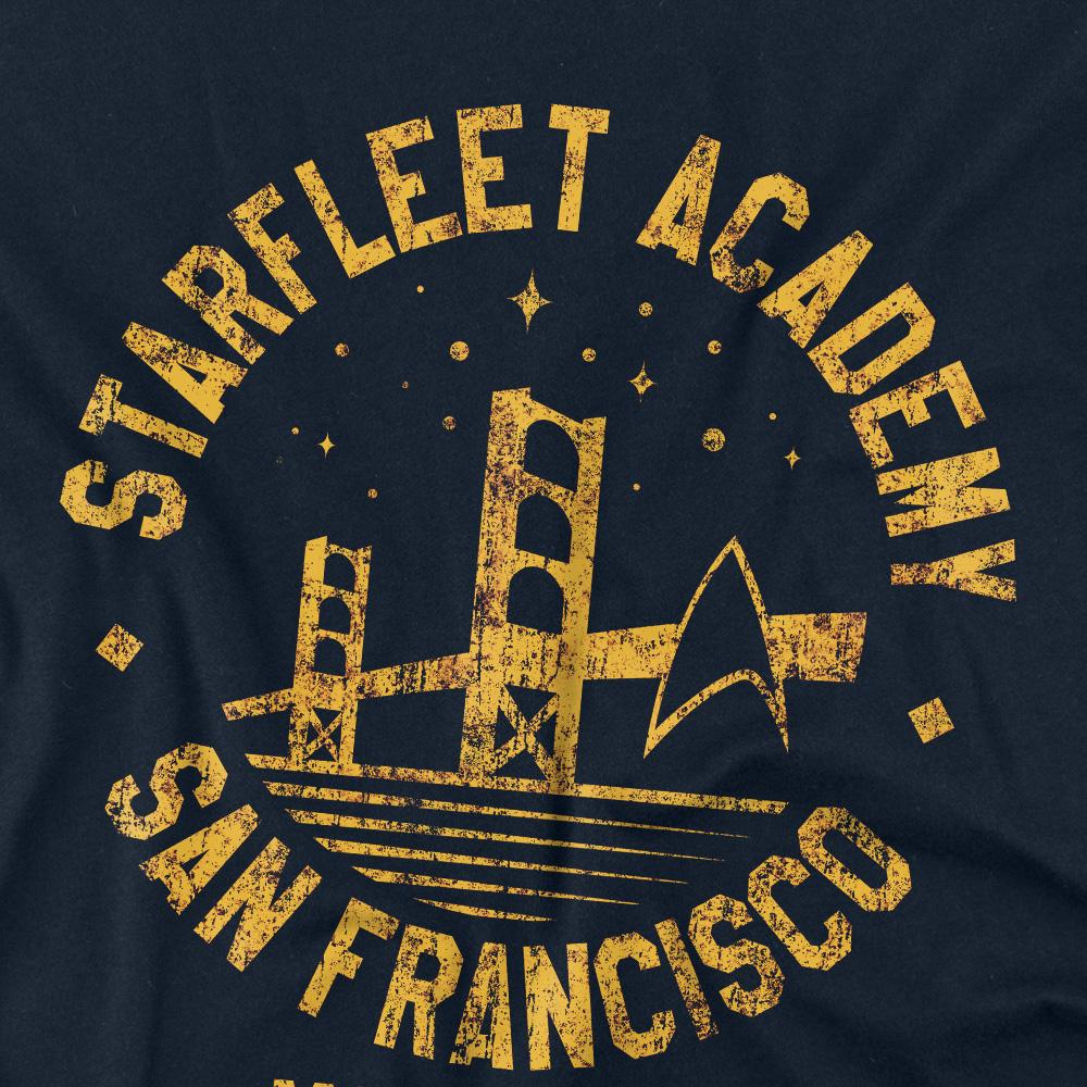Navy - Back - Star Trek Unisex Adult Bridge Collegiate T-Shirt