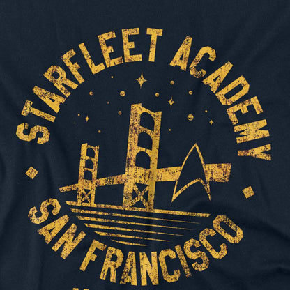 Navy - Back - Star Trek Unisex Adult Bridge Collegiate T-Shirt