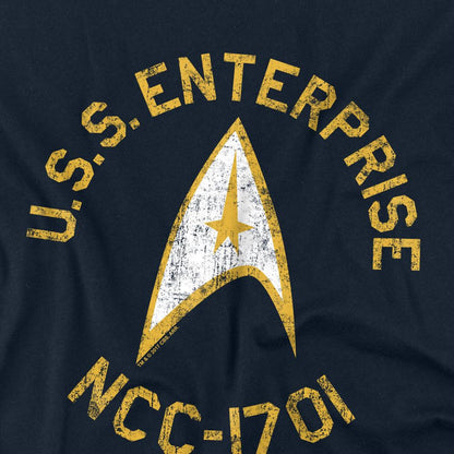 Navy - Back - Star Trek Unisex Adult Collegiate T-Shirt
