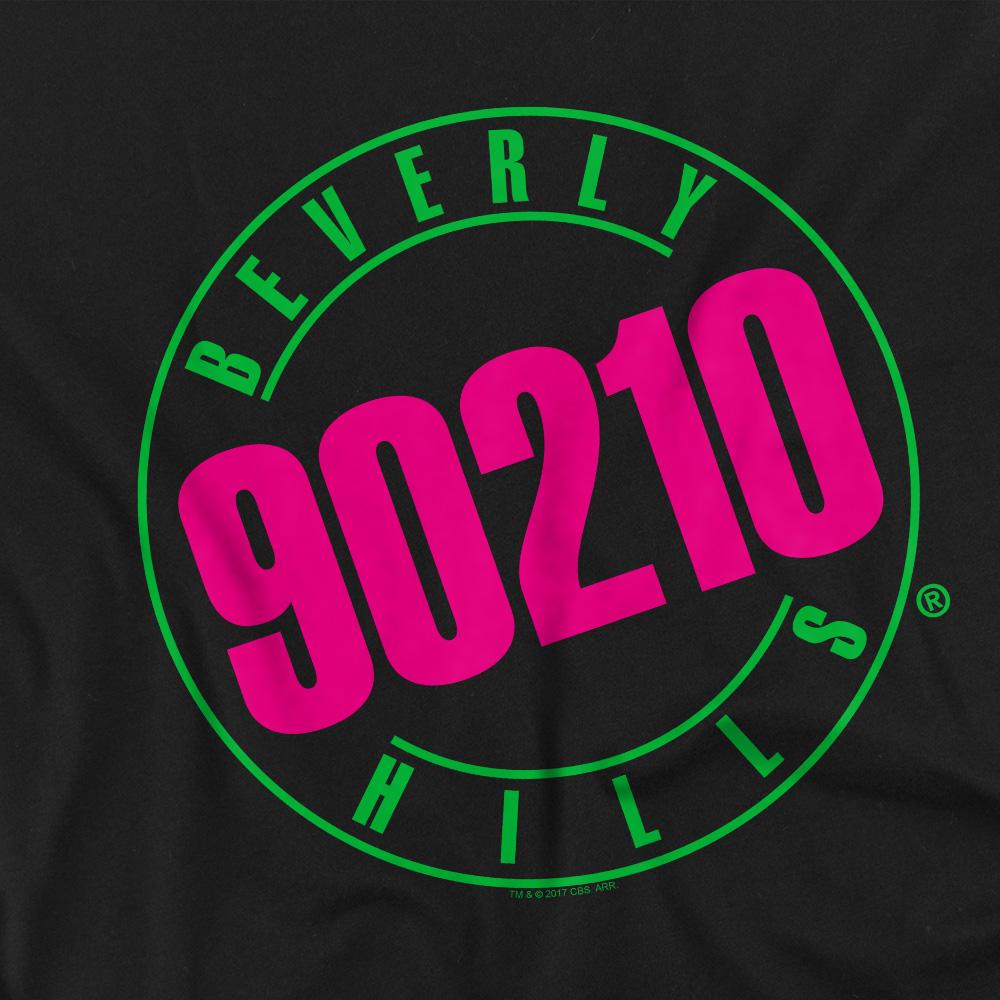 Black - Back - 90210 Unisex Adult Neon T-Shirt