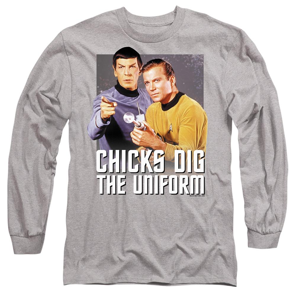 Sport Heather - Side - Star Trek Unisex Adult Chicks Dig T-Shirt