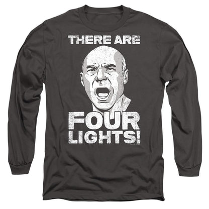 Charcoal - Side - Star Trek Unisex Adult Four Lights T-Shirt