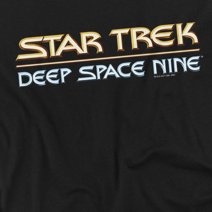 Black - Back - Star Trek Unisex Adult Deep Space Nine Logo T-Shirt