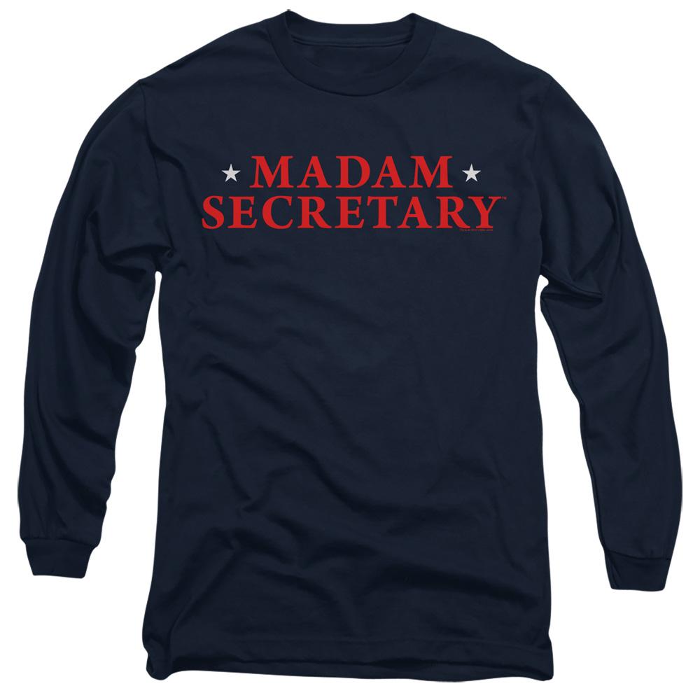 Navy - Side - Madam Secretary Unisex Adult Logo T-Shirt