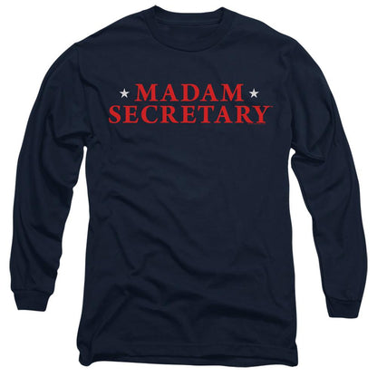 Navy - Side - Madam Secretary Unisex Adult Logo T-Shirt