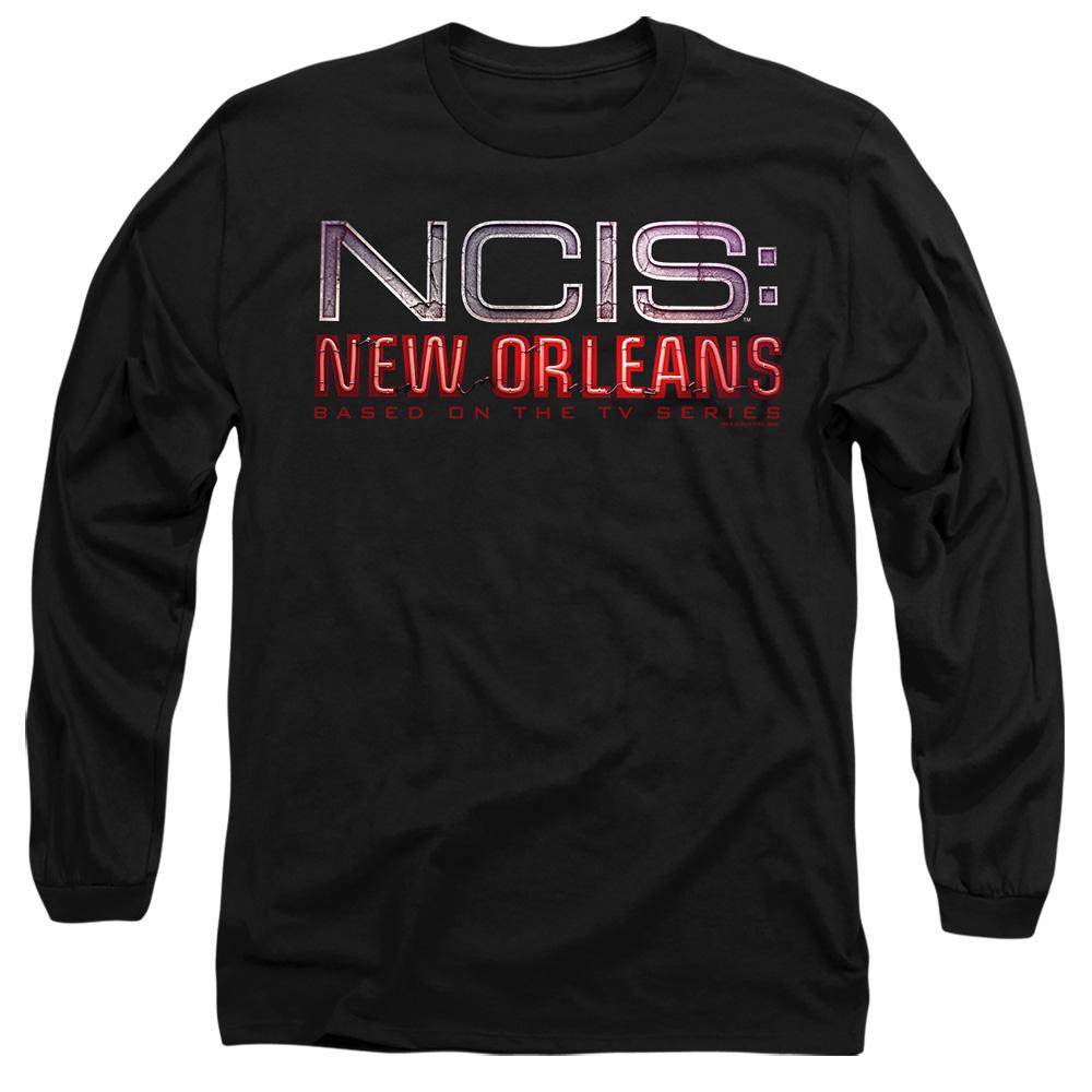 Black - Side - NCIS: New Orleans Unisex Adult Neon Sign T-Shirt