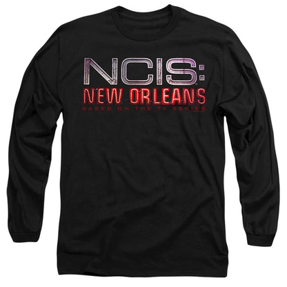 Black - Side - NCIS: New Orleans Unisex Adult Neon Sign T-Shirt