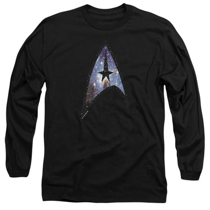 Black - Side - Star Trek Unisex Adult Galactic Shield T-Shirt