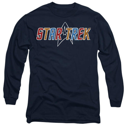 Navy - Side - Star Trek Unisex Adult Logo T-Shirt