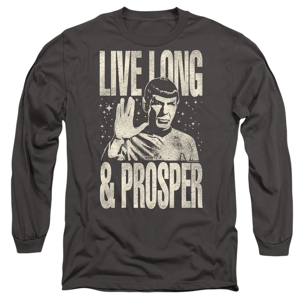 Charcoal - Front - Star Trek: The Original Series Unisex Adult Prosper Spock T-Shirt