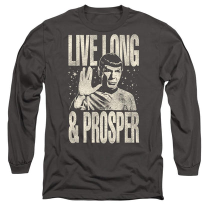 Charcoal - Front - Star Trek: The Original Series Unisex Adult Prosper Spock T-Shirt