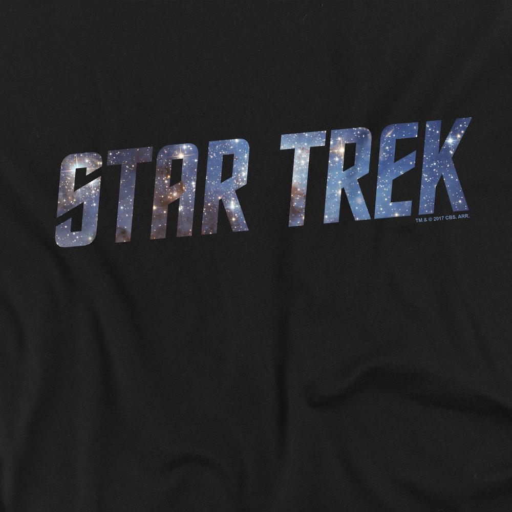 Black - Back - Star Trek Unisex Adult Space Logo T-Shirt