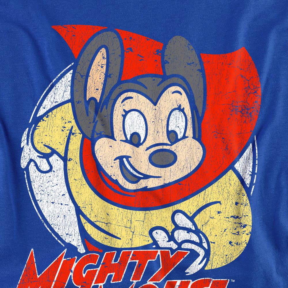 Royal Blue - Back - Mighty Mouse Unisex Adult Mighty Circle T-Shirt