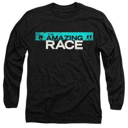 Black - Side - The Amazing Race Unisex Adult Bar Logo T-Shirt
