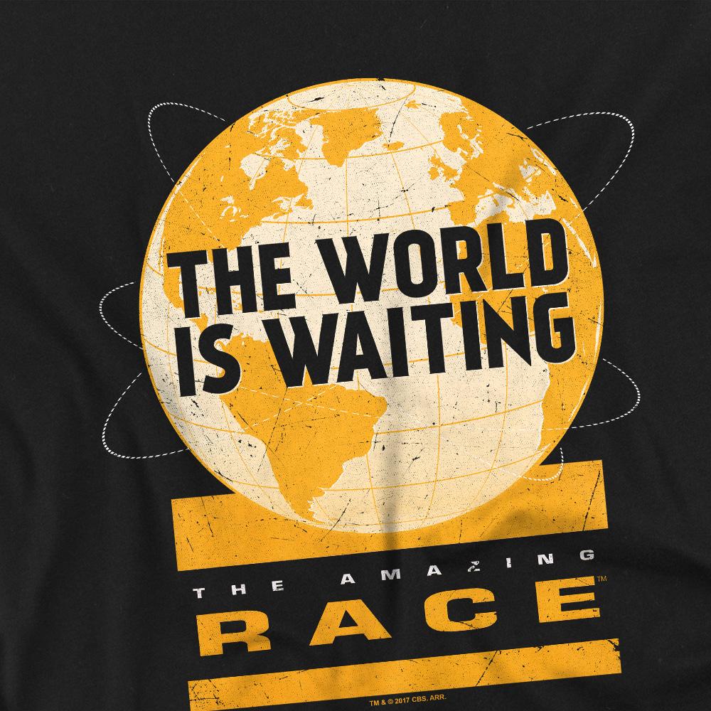Black - Back - The Amazing Race Unisex Adult Waiting World T-Shirt