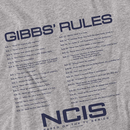 Sport Heather - Side - NCIS Unisex Adult Gibbs Rules T-Shirt