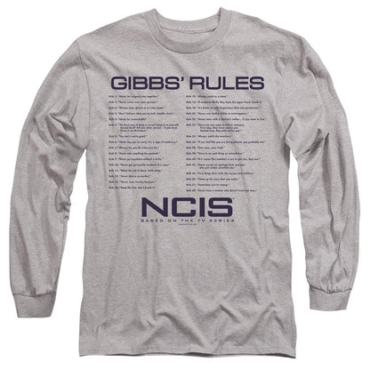 Sport Heather - Front - NCIS Unisex Adult Gibbs Rules T-Shirt