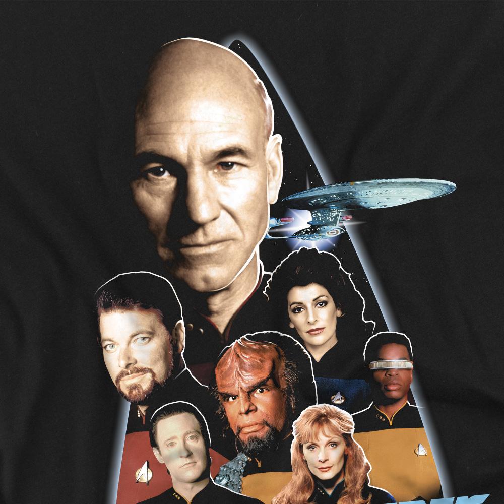 Black - Back - Star Trek Unisex Adult The Next Generation T-Shirt