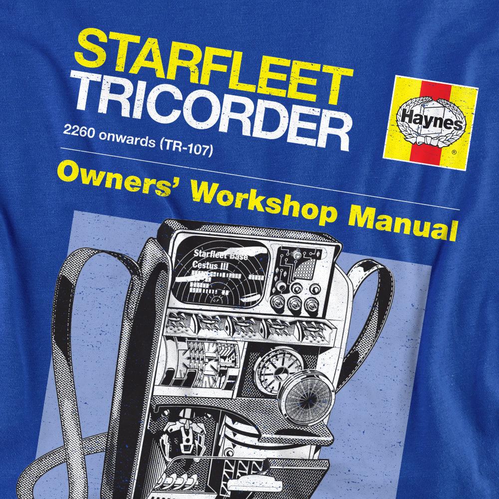 Royal Blue - Back - Star Trek Unisex Adult Tricorder Manual T-Shirt