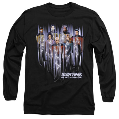 Black - Side - Star Trek Unisex Adult Beam Us Up T-Shirt