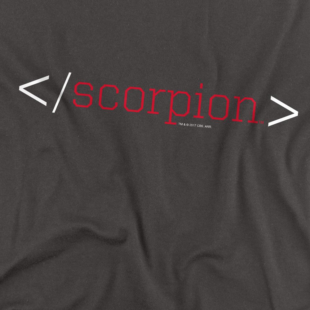 Charcoal - Back - Scorpion Unisex Adult Logo T-Shirt