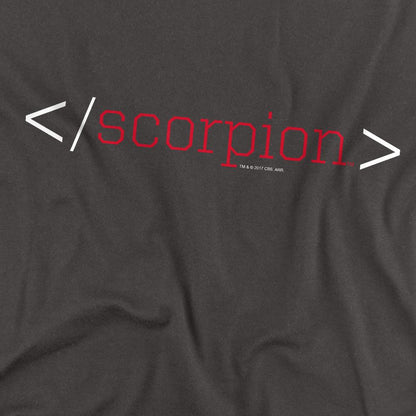 Charcoal - Back - Scorpion Unisex Adult Logo T-Shirt