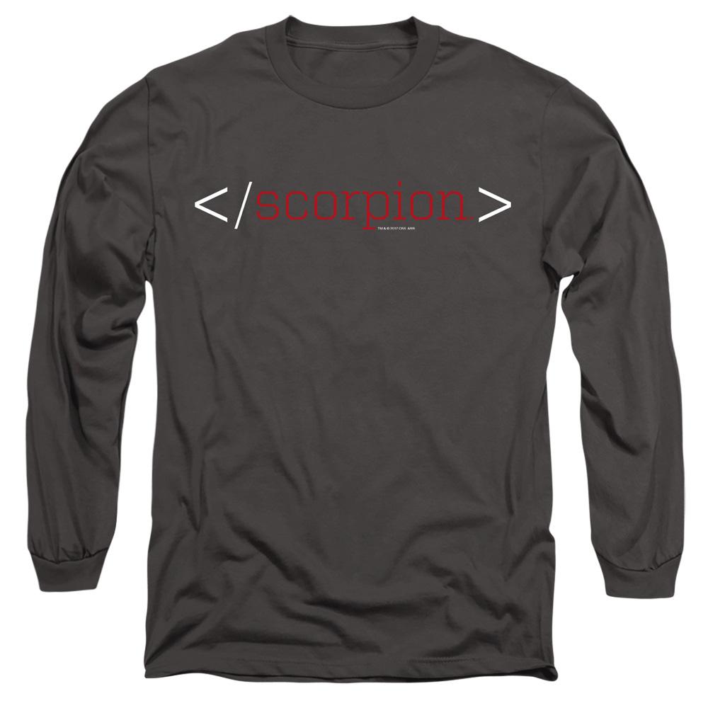 Charcoal - Side - Scorpion Unisex Adult Logo T-Shirt