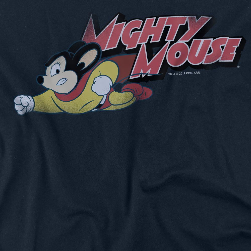Navy - Back - Mighty Mouse Unisex Adult Mighty Retro T-Shirt