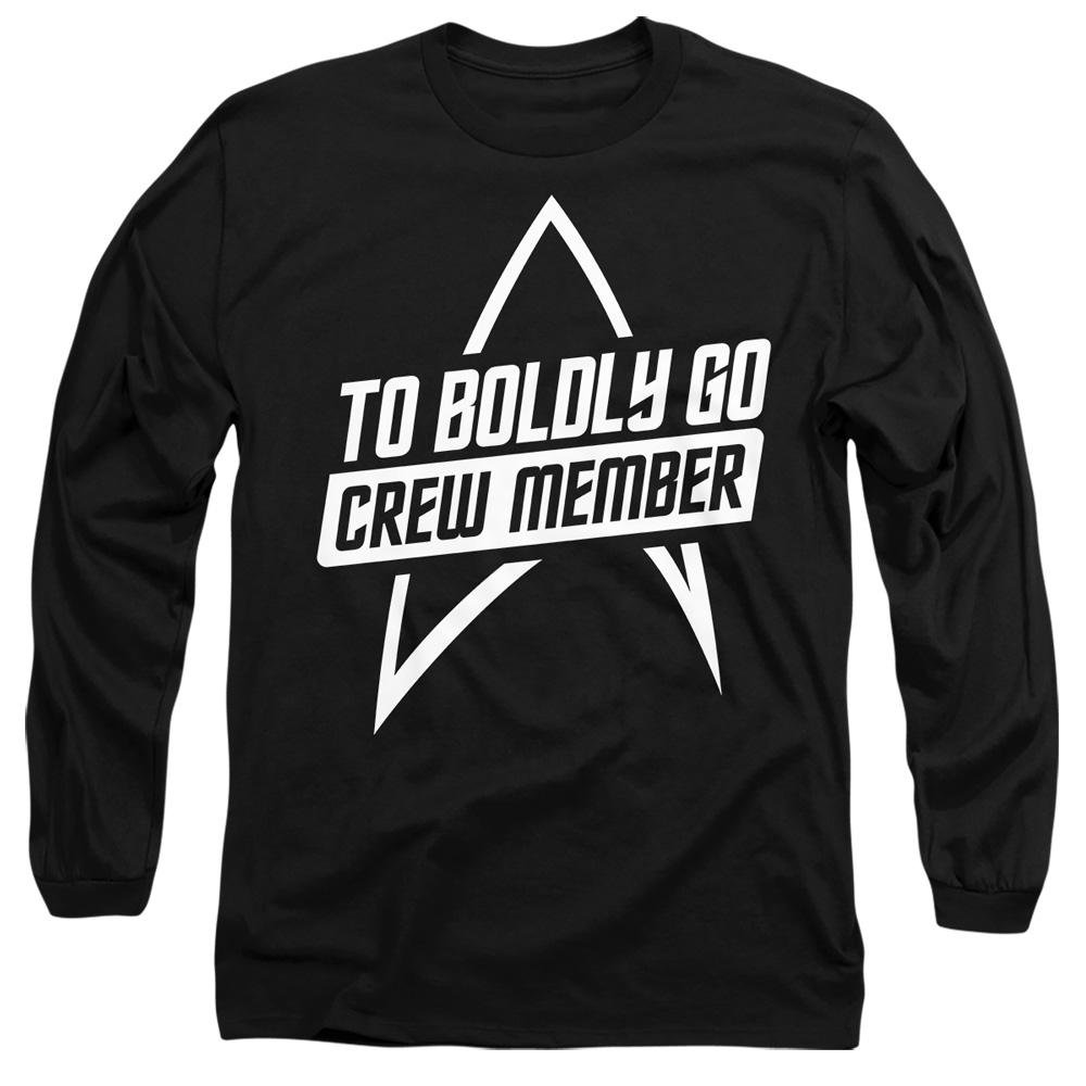 Black - Side - Star Trek Unisex Adult The Next Generation Crew Member T-Shirt