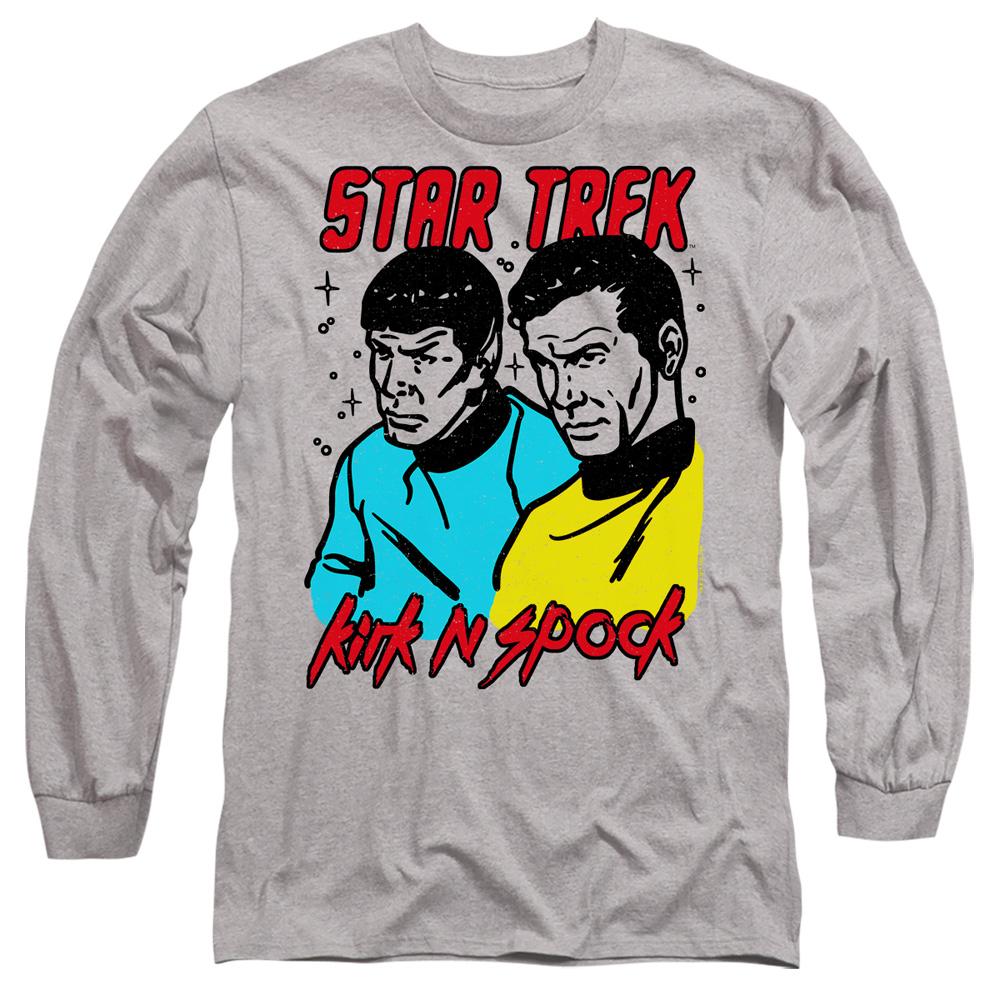 Sport Heather - Side - Star Trek Unisex Adult Kirk & Spock T-Shirt