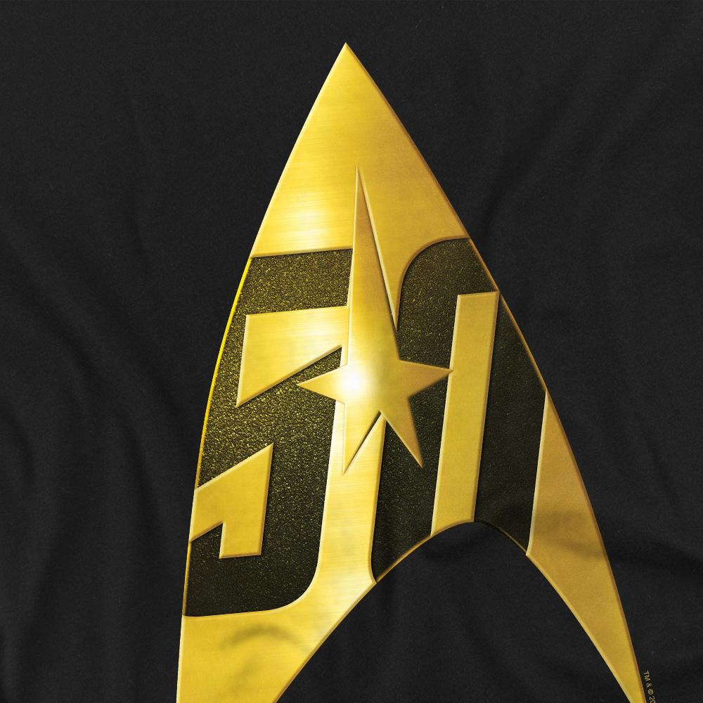 Black - Back - Star Trek Unisex Adult 50th Anniversary Delta T-Shirt
