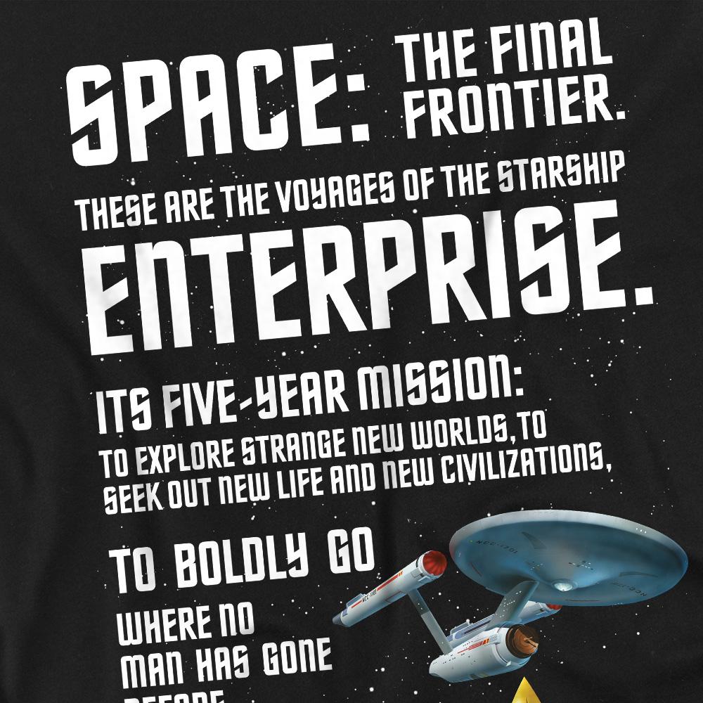 Black - Back - Star Trek Unisex Adult Intro T-Shirt