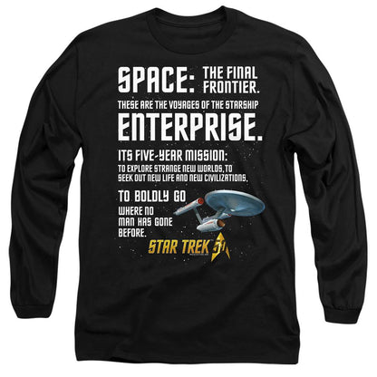 Black - Side - Star Trek Unisex Adult Intro T-Shirt