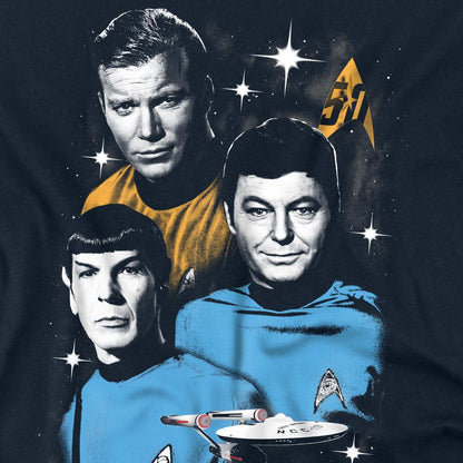 Navy - Back - Star Trek Unisex Adult All Star Crew T-Shirt
